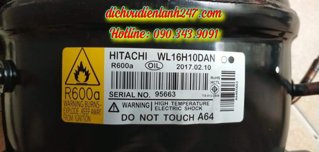 Thay Lốc (block) Tủ Lạnh Hiatchi inverter side by side - ĐT: 090.343.9091